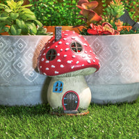 1 x RAW Customer Returns TERESA S COLLECTIONS Garden Decoration for Outdoors Fairy House Garden Solar Lighting Mushroom Elf House Fairy Garden Solar Garden Lighting Fairy House made of Resin Pink Gifts for Women 19cm - RRP €24.99