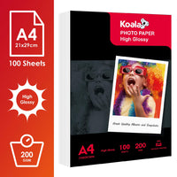 1 x RAW Customer Returns Koala Inkjet High Gloss Photo Paper DIN A4, 200 g m , 100 Sheets, for Canon HP Epson Inkjet Printers - RRP €16.16