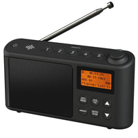 1 x RAW Customer Returns DAB DAB Plus FM Radio, Small Digital Radio Portable Battery Operated, Mini Radio Digital Battery Mains Operation Portable Radio, USB Charging Cable Black  - RRP €35.71