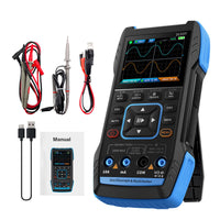 1 x RAW Customer Returns Ailao Oscilloscope Multimeter Digital 3 in 1 Oscilloscope Handheld USB Oscilloscope 2 Channel 10MHz Bandwidth 50MSa s Sampling Rate 9999 Counts, with Probe Red Black Crocodile Clip Multimeter Pen. - RRP €120.9