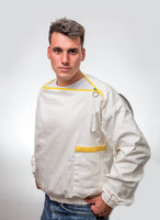 1 x RAW Customer Returns Bee Art, quality beekeeper clothing. Suit with round hat sleeves and elastic band. Repels bees and insects. Professional product, beekeeping supplies, beekeeper jacket, excellent protection for beekeepers. White M - RRP €29.27