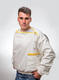 1 x RAW Customer Returns Bee Art, quality beekeeper clothing. Suit with round hat sleeves and elastic band. Repels bees and insects. Professional product, beekeeping supplies, beekeeper jacket, excellent protection for beekeepers. White M - RRP €29.27