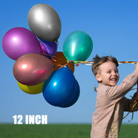 14 x Brand New 120pcs Metallic Balloons 12 Thick Chrome Balloons Metallic Latex Balloons Colorful Party Balloons for Birthday Wedding Baby Shower Anniversary Festival Arch Garland - RRP €268.8