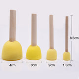 25 x Brand New Foam Sponge Brush with Wooden Handle Children s Creative Art Painting Tool, 4 Sizes, 20 Pieces - RRP €264.25