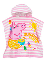 1 x RAW Customer Returns Peppa Pig Towel Bath Poncho Kids Poncho Towel With Hood One Size Pink - RRP €22.99