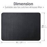 1 x RAW Customer Returns PETTOM cat litter mat 53 x 38 cm , cat litter box mat, litter catcher mat for cat litter box, waterproof urine-resistant material cat mat, black - RRP €19.87