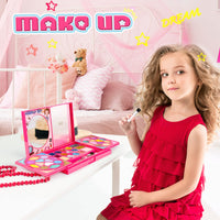 2 x RAW Customer Returns Make-up case for girls, real make-up, children s washable make-up set with unicorn stickers, Girls toys for 3-4 5-6 7 8 9 10 years - RRP €32.26