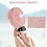 1 x RAW Customer Returns Rafada Handheld Fan, Portable Mini Fan, Rechargeable, Small Pocket Fan with 5 Speed Levels, Integrated 4200mAh Battery, Foldable USB Fan for Office, Outdoor - RRP €17.53