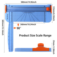 1 x RAW Customer Returns Paper cutter 12 inch A4 cutting machine paper cutting device paper cutter with automatic safety protection and side ruler cutting device for paper, photos, craft project, label-blue - RRP €14.4