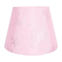 1 x RAW Customer Returns Lurrose table lamp lampshade fabric replacement shade chandelier fabric shade drum lampshade embroidery pattern textile shade E14 E27 lamp shade for pendant light wall lamp night light pink - RRP €27.26