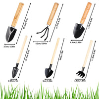 1 x RAW Customer Returns Garden tool set, 6-piece garden shovel small garden tool set, mini garden tools shovel for garden utensils such as planting flowers, transplanting and loosening soil - RRP €8.05