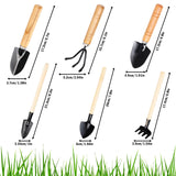 1 x RAW Customer Returns Garden tool set, 6-piece garden shovel small garden tool set, mini garden tools shovel for garden utensils such as planting flowers, transplanting and loosening soil - RRP €8.05