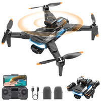 1 x RAW Customer Returns OBEST Drones with 4K Camera Adult Brushless Motor, 5G WiFi FPV Foldable RC Drone, Anti-Shake EIS, Smart 360 Obstacle Avoidance, One Button Takeoff Landing, 3D Flip, 2 Battery 30Mins - RRP €81.62