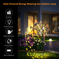 1 x RAW Customer Returns Neoglint Solar Watering Can with Fairy Lights Garden Decoration Outdoor, Solar Lantern IP65 Waterproof, 41 LEDs Lights Shower Light Auto On Off, Hanging Solar Lamp for Outdoor Patio Yard Path Decorations - RRP €21.89