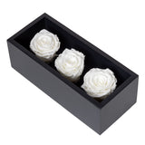 2 x RAW Customer Returns Preserved Roses for Mother s Day in a Wooden Box, 3 White Birthday Flowers for First Delivery, Eternal Flowers, Natural Eternal Roses that Last for Years, Eternal Rose, Gift for Mom - RRP €39.68