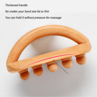 1 x RAW Customer Returns Wooden Body Massage Brush, Handheld Wooden Meridian Massage Brush, Smoothing Beads For Muscle Relaxation for Meridian Guasha Massager - RRP €22.8