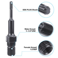 1 x RAW Customer Returns BIGP SDS PLUS adapter, adapter 1 1 4 UNC to SDS Plus for diamond core bit core drill bit, core bit adapter 1 1 4 , adapter for core drill plus extension - RRP €18.98