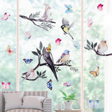 10 x Brand New Window pictures spring birds, 3 pieces window stickers birds, window picture spring on branch window decals birds, anti-collision window film shower glass window decoration stickers - RRP €89.2