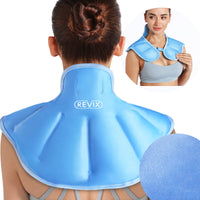 1 x RAW Customer Returns REVIX Gel Cooling Pads for Neck and Shoulder Injuries, Reusable Gel Cold Compress for Pain Relief, Extra Large and Long Cold Compress Made of Soft Fabric - RRP €30.0