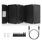 1 x RAW Customer Returns 40W Portable Solar Panel Charger, Foldable IP65 Waterproof Solar Panel with 3-Ports USB Type-C DC, Outdoor Solar Charger Compatible with Cell Phone, Portable Power Station, Camping and Garden - RRP €56.46