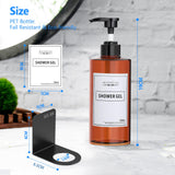 1 x RAW Customer Returns Anhow 4 Soap Dispenser Wall Mounting Set, 500 ml Soap Dispenser Wall No Drilling Plastic Empty Pump Bottle with 12 Category Label for Shower Kitchen Bathroom - Brown - RRP €23.76