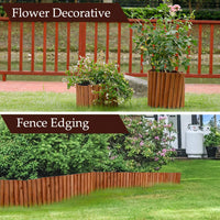 1 x RAW Customer Returns JonesHouseDeco Wooden Fence with Natural Spruce Wood, Suitable for Outdoor Garden Wooden Edges, Robust and Durable Wooden Decorative Fence 30 x 120 cm, Brick Red  - RRP €25.99