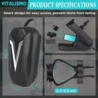 1 x RAW Customer Returns Vitalismo Bicycle Bag E Scooter Bag Accessories Handlebar Bag - Waterproof Frame Bag 3L Large Scooter Front Bag Eva Front Tube Bag for MI Xiaomi Mijia M365 Pro Segway Ninebot E ES4 3L Large  - RRP €29.99