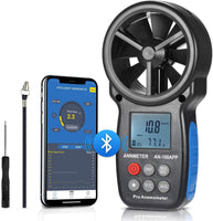 1 x RAW Customer Returns AIOMEST AI-100APP Bluetooth Digital Anemometer, Handheld Wind Speed Meter for Airflow Velocity Wind Temperature Wind Cooling Tester with Phone Tablet - RRP €54.99