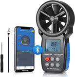 1 x RAW Customer Returns AIOMEST AI-100APP Bluetooth Digital Anemometer, Handheld Wind Speed Meter for Airflow Velocity Wind Temperature Wind Cooling Tester with Phone Tablet - RRP €54.99