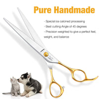 1 x RAW Customer Returns JASON Professional Dog Scissors Grooming Scissors Straight Dog Grooming Scissors Paw Scissors Grooming for Dogs Cats 7.5 inch - RRP €36.99