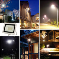 1 x RAW Customer Returns Mille Lucciole LED spotlight outdoor, LED spotlight 30W, LED outdoor spotlight IP65 waterproof, LED spotlight 3000LM, LED spotlight outdoor 6500K cold white, for backyard, garage, hallway, garden White  - RRP €18.99