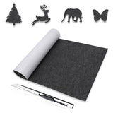 1 x RAW Customer Returns YushengTai Felt Mat Self-Adhesive, Black 40X220CM Needle Felt Self-Adhesive, 2MM Thick, with All-Purpose Knife Felt Self-Adhesive, Can Be Cut, Sold by the Meter Adhesive Felt Self-Adhesive - RRP €26.4