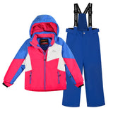 1 x Brand New SMONTY Girls Snowsuit Jacket and Pants 2PCS Waterproof Children s Down Jacket with Hood 6-16 Years Warmth for Winter Sports Blue white-blue colorful, 10-12  - RRP €22.8