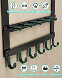 1 x RAW Customer Returns HapiRm door hook for hanging - double row of door coat rack for hanging with anti-scratch pads and 11 hooks, door coat rack for 2.1 cm doors, door hook rail for bedroom, kitchen and bathroom, black - RRP €17.14