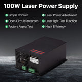 1 x RAW Customer Returns Cloudray CO2 Laser Power Supply CO2 Laser Power Supply CO2 laser 100w for CO2 Laser Tube CO2 Laser Tube For CO2 Laser Engraver Cutter MYJG-100W Monitor  - RRP €220.0