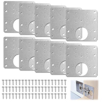 3 x Brand New 10 Pieces Hinge Repair Plate, Hinge Repair Kit, Hinge Repair Brackets, Door Repair Plates, Stainless Steel Cabinet Hinge Repair Plate - RRP €68.4