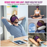 1 x RAW Customer Returns Sleep Mask Bluetooth 100 Blackout Sleep Mask with Headphones Side Sleeper Washable Light Blocking Sleep Glasses with Microphone for Travel Nap Yoga Meditation Sleeping Purple  - RRP €27.76