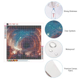 12 x Brand New Diamond Painting Set of 4 40 x 40 cm Diamond Painting Pictures Cosmic Black Hole Diamond Painting Cosmic Eye 5D Diamond Painting Kits Planets Diamond Painting Landscape Mosaic Galaxy - RRP €244.8