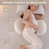 1 x RAW Customer Returns Pregnancy Pillow for Sleeping, Nursing and Pregnancy Pillow, 2024 NEW Adjustable Full Body Comfort Pillow, Maternity and Support Pillow, Removable and Washable Cover Diamond  - RRP €26.72