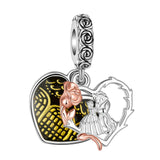 1 x RAW Customer Returns BIZK The Princess and Lion Charm Pendant for Bracelet 925 Sterling Silver Charm Bead Pendant for European Bracelets and Necklaces - RRP €19.15