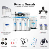 1 x RAW Customer Returns Geekpure 6 Stage Reverse Osmosis Drinking Water Filter System with UV-75GPD Filter - RRP €189.99