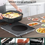 1 x RAW Customer Returns Single induction hob 2000W AMZCHEF Portable induction plate with quiet operation, 9 power and temperature levels, 4 automatic menus, ultra-thin housing design, safety lock, timer, gray - RRP €79.99