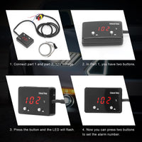 1 x RAW Customer Returns Exhaust Gas Temperature Meter, Akozon Universal Red LED Digital Display Exhaust Gas Temperature Gauge for Vehicle 12V - RRP €56.97