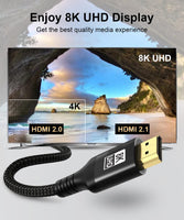 1 x RAW Customer Returns Etseinri HDMI Cable 8K 4K 15 Meters, HDMI Cable 48Gbps High Speed Braided 4K 144Hz 120Hz 8K 60Hz eARC HDCP 2.2 and 2.3 HDR10 D.olby Atmos, Compatible with PS5, X-box and HDTV Monitor - RRP €42.52