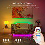 1 x RAW Customer Returns SEZO LM091 2.4G RF Remote Control Replacement Compatible with RGBCCT WB5 LM053 Brightness Color Mode Adjustable LED Controller 4-Channel 99ft Control Distance 4-Zone Group Control - RRP €25.99