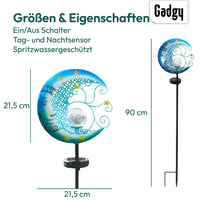 4 x Brand New Gadgy solar garden plug garden decoration outside - solar plug for outside garden as garden light - solar lamp moon - solar garden light - solar lamps for outside decoration waterproof - RRP €81.28