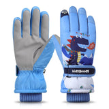 1 x Brand New Bncxdc children s snow gloves, girls ski gloves, girls ski gloves for boys and girls from 6 to 12 years, windproof and waterproof outdoor fleece gloves for skiing and cycling, blue - RRP €30.0