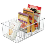 1 x RAW Customer Returns mDesign storage box for the kitchen cupboard organizer with eight compartments for food storage modern kitchen organizer for packet soups, spices etc. transparent - RRP €21.17