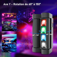 1 x RAW Customer Returns BETOPPER Moving Heads Disco Lights DJ Lights Stage Lights Mini Spider 8 LED RGBW DMX512 Sound Activated High Energy Light for Halloween Party Club Bar Home - RRP €91.99