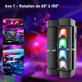 1 x RAW Customer Returns BETOPPER Moving Head Stage Light, Disco DJ Light 8x3W RGBW 4 in 1 LED Light Effect, Mini Party Light Stage Light with DMX512 Voice Mode for Bar Party Club Christmas Halloween - RRP €81.99